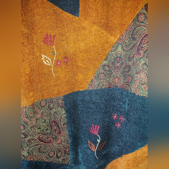 Beautiful Easy Chic Fall Pattern Patchwork Coat - Picture 7 of 8